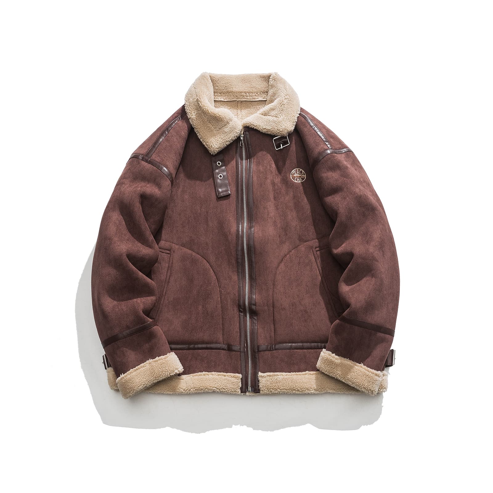 Chaqueta acolchada para hombre con cuello de solapa