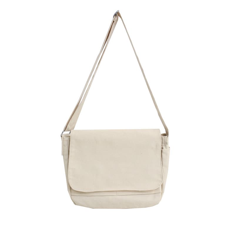 Bolsa lona color puro, estilo coreano japón