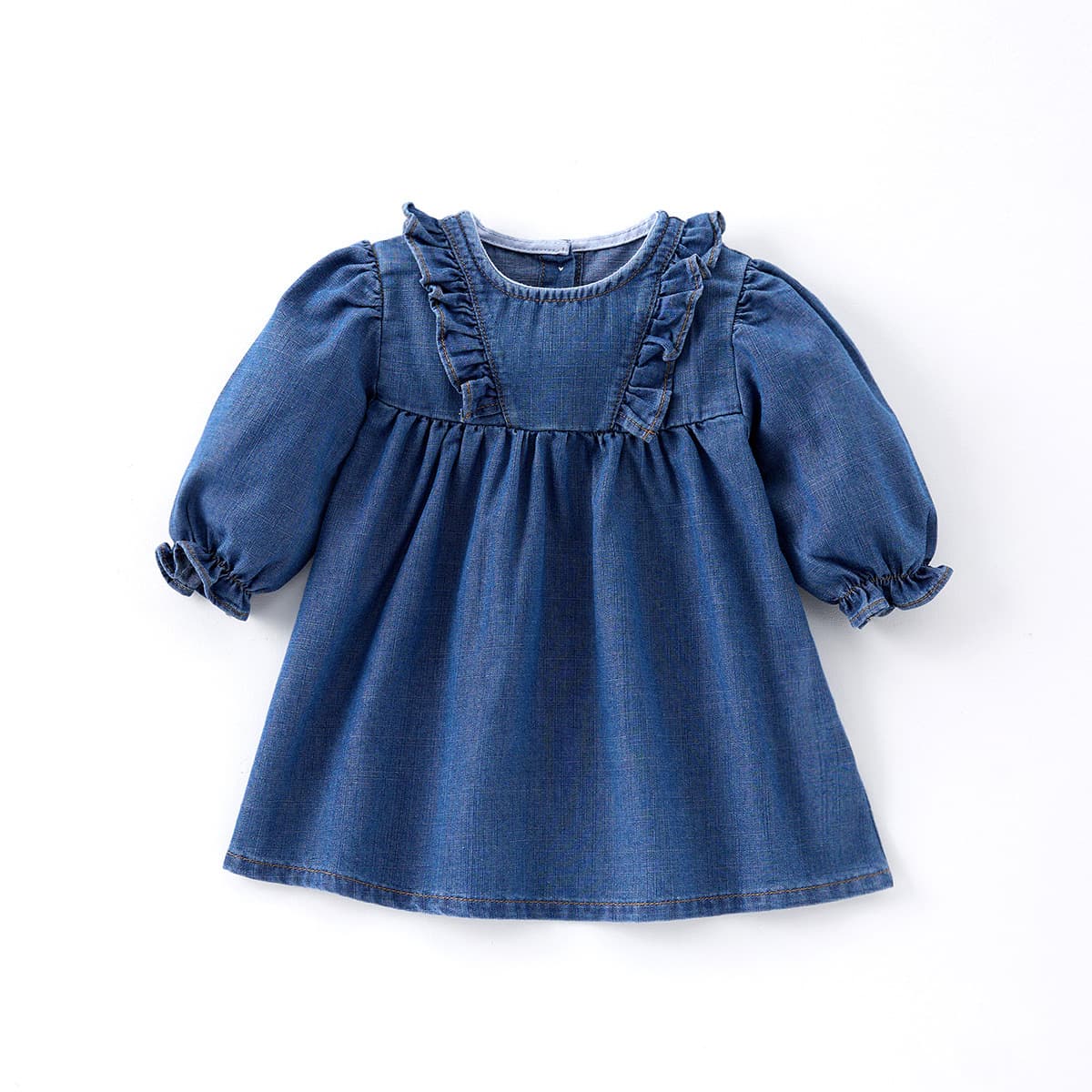 Vestido infantil de dos capas en algodón