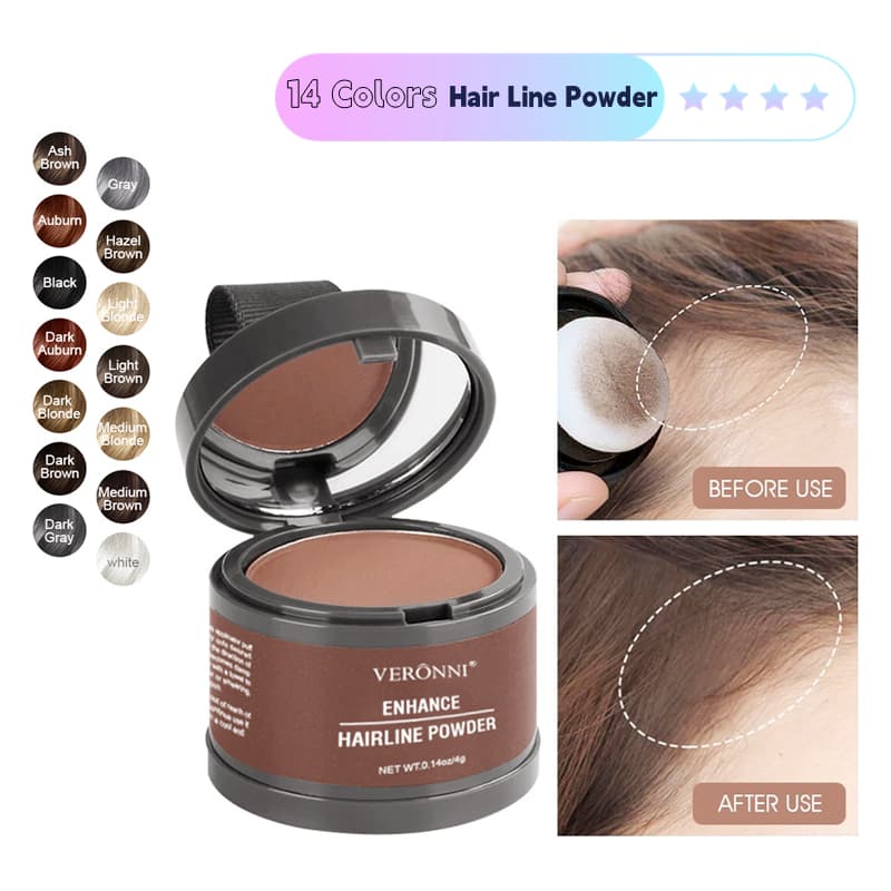 Polvo disimulador de raíces y canas waterproof en 14 tonos