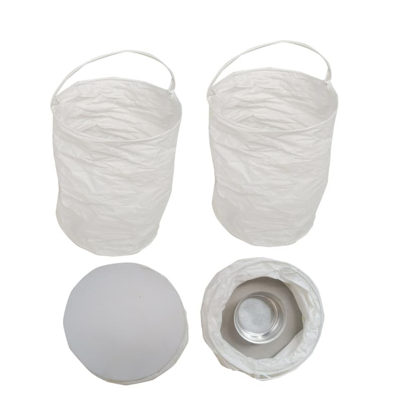 Farol decorativo blanco de papel 13x20 cm