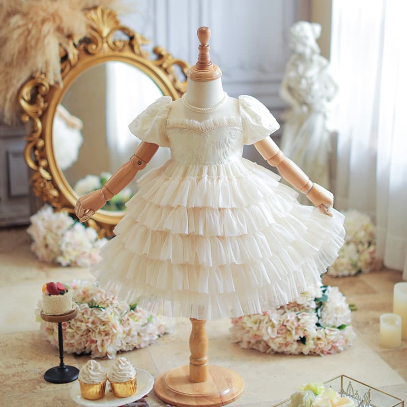 Vestido de gasa esponjoso para bebé