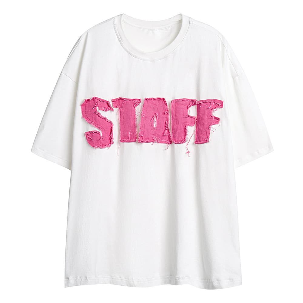 Camiseta hombre manga corta denim con letras