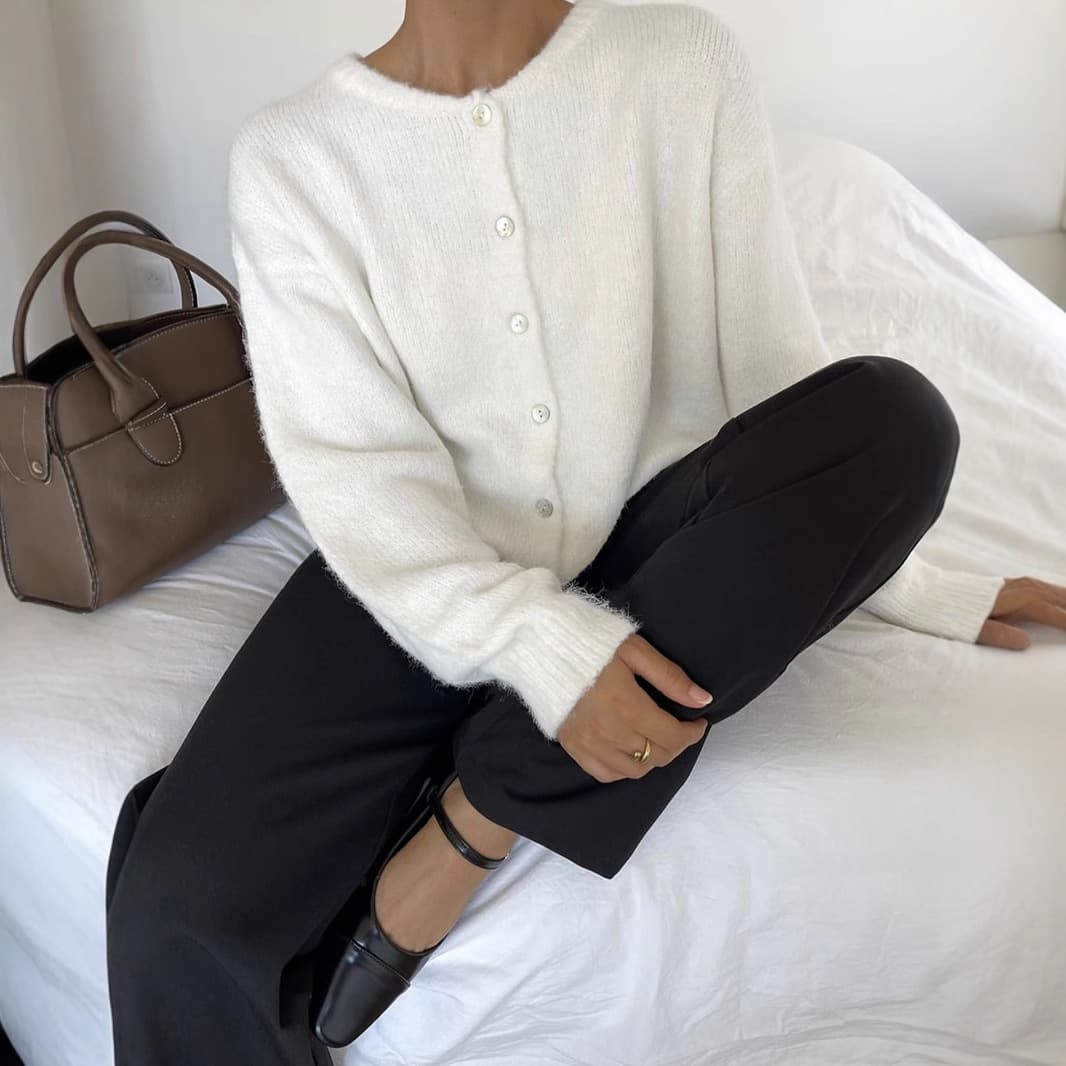Cardigan tejido vintage para mujer, diseño elegante