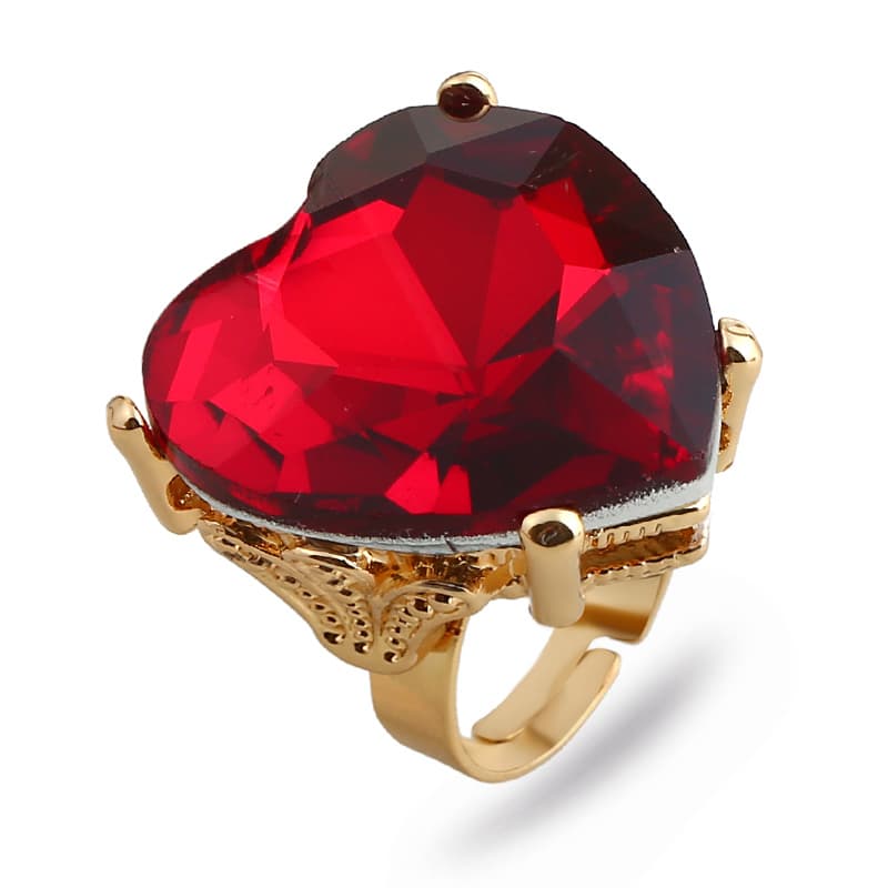 Anillo ajustable con corazón texturizado