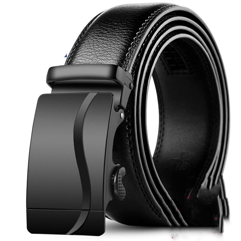 Cinturón de cuero para hombre con hebilla automática