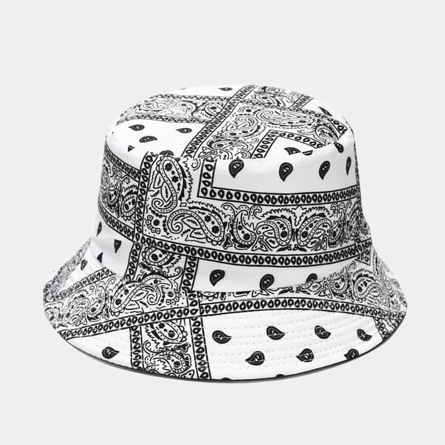 Sombrero tipo cubo con estampado de pañuelo