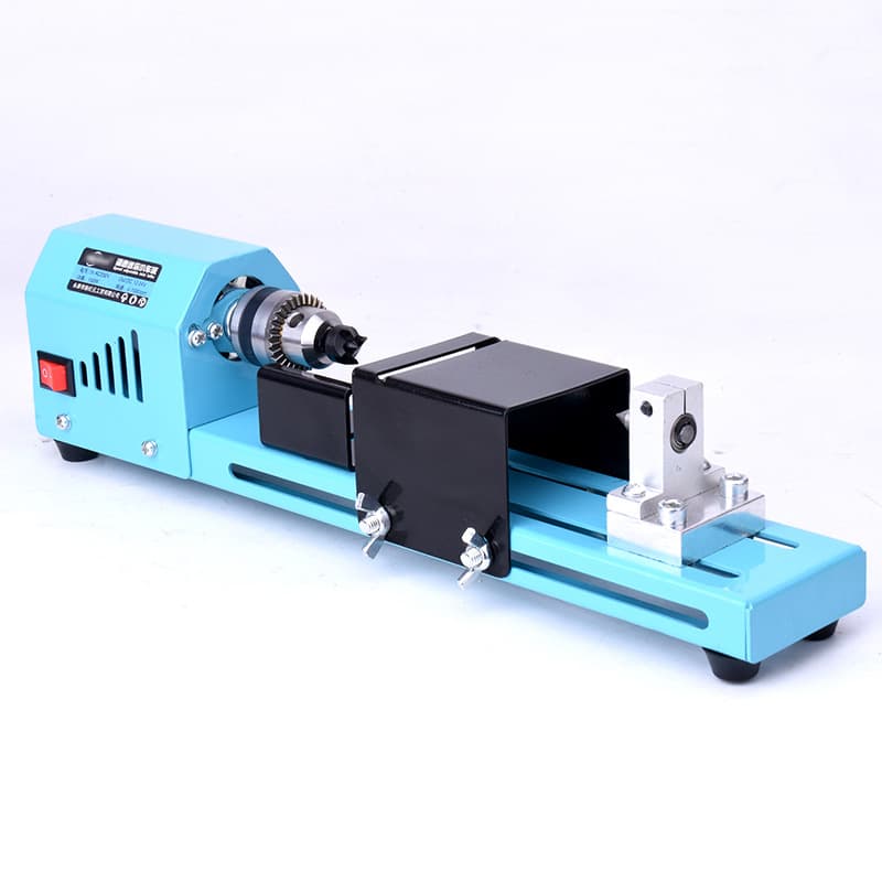 Torno de carpintería mini DIY con funciones de pulido y corte