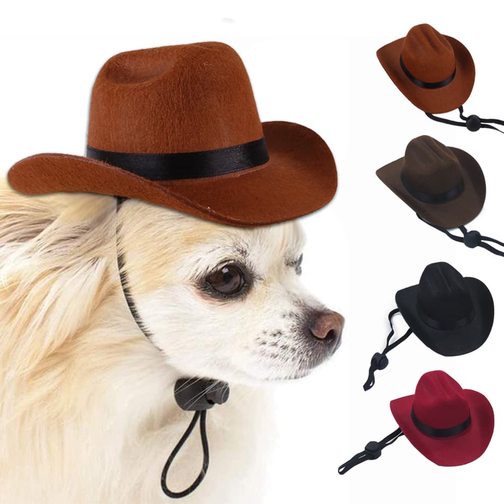 Gorra vaquera ajustable para perros y gatos