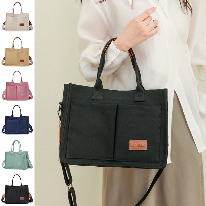 Bolsa de lona multiusos de gran capacidad para mujer