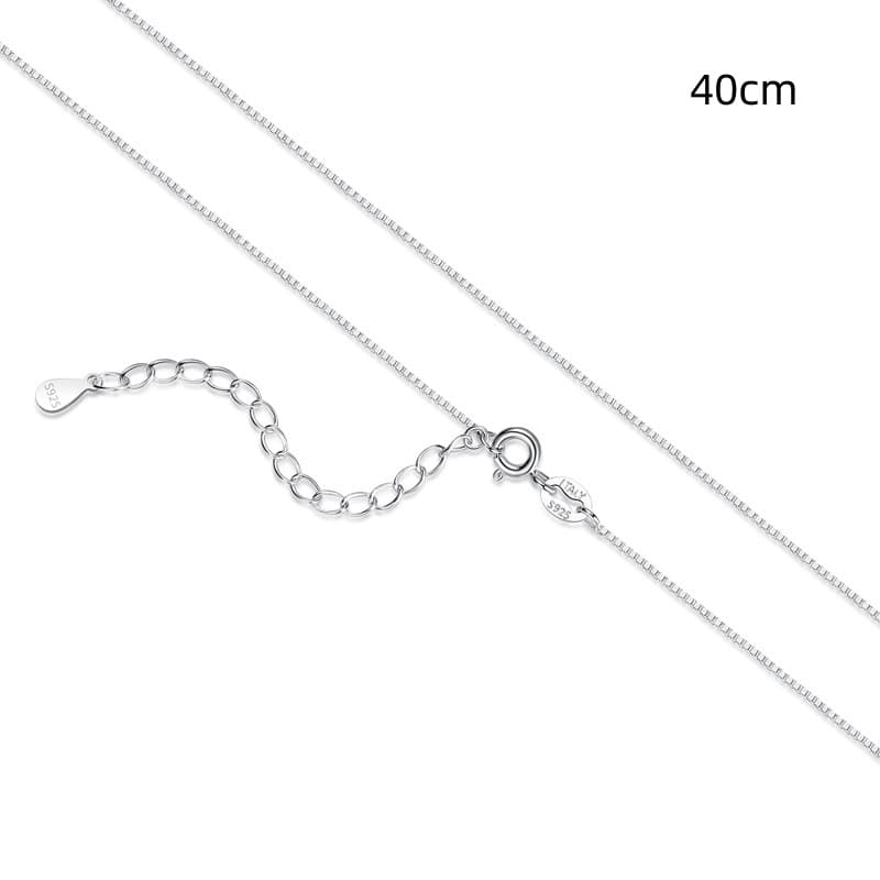 Collar cadena caja plata 925 para mujer