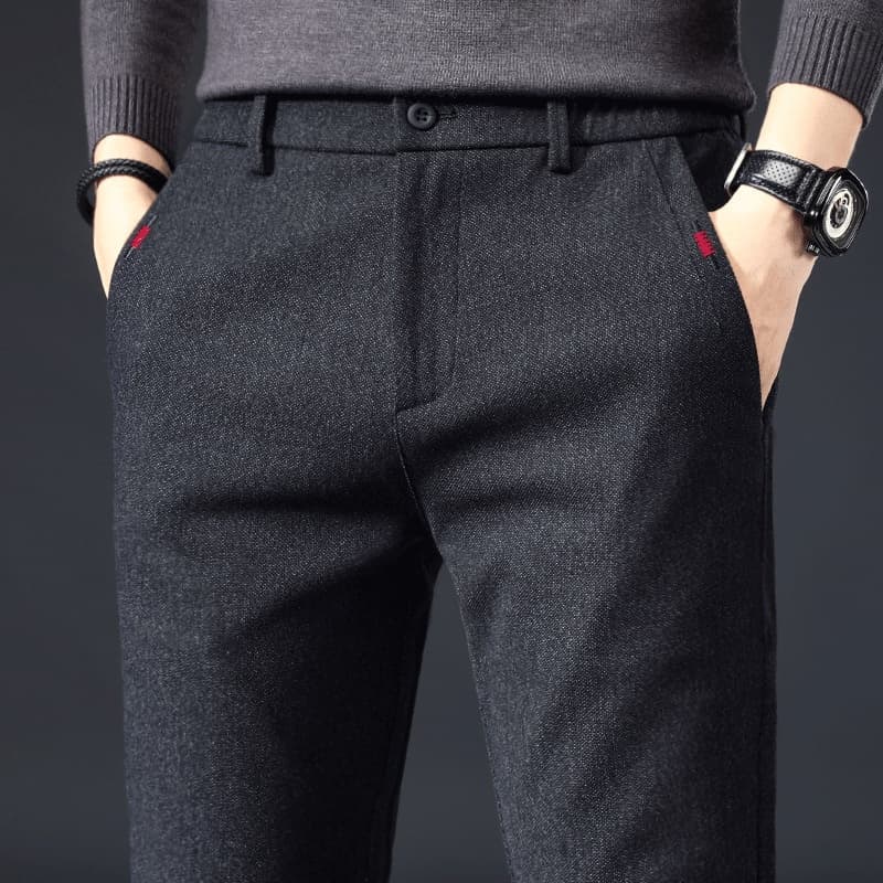 Pantalones largos casuales ajustados para hombre