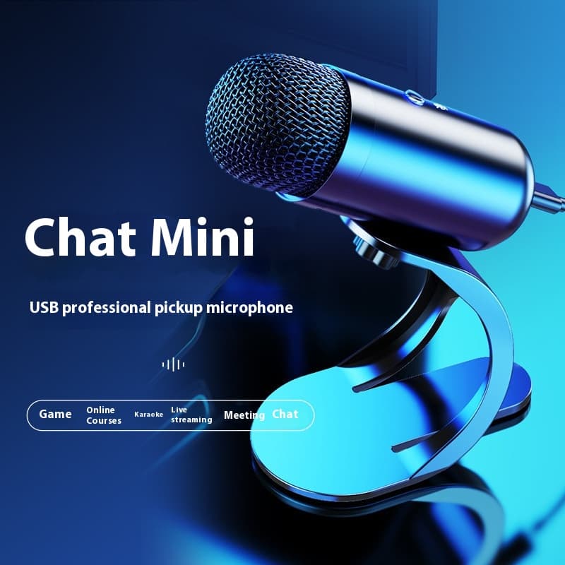 Micrófono USB con cable para karaoke y computadora