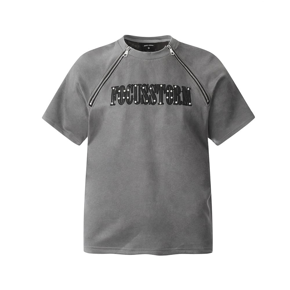 Camiseta de hombre con letras bordadas