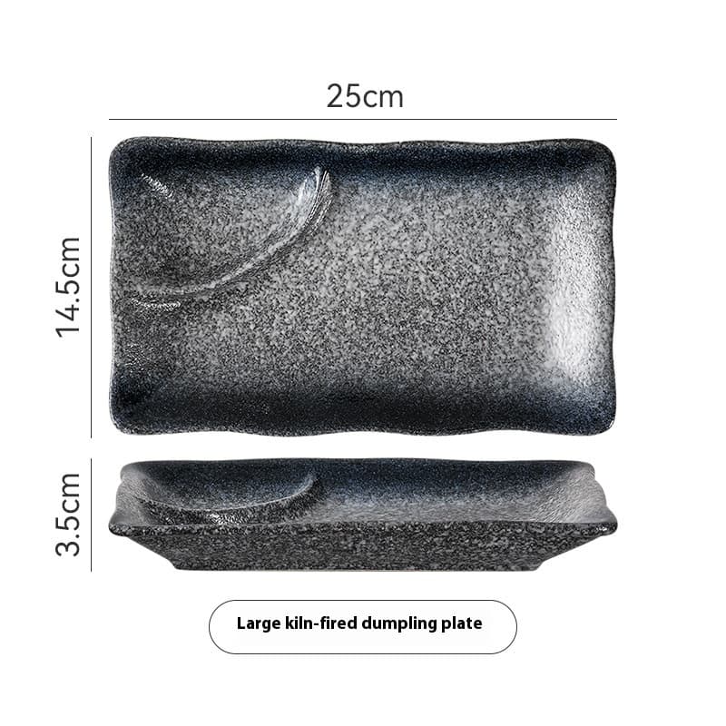 Plato rectangular de cerámica para sushi