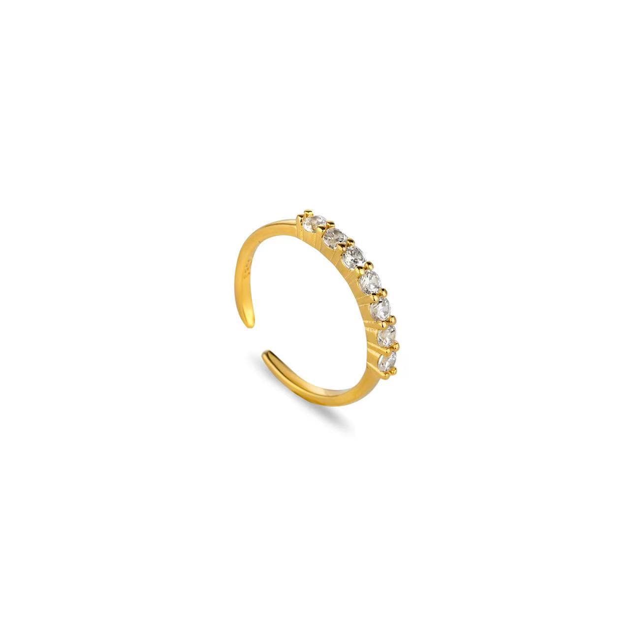 Anillo ajustable con forma de corazón de plata esterlina