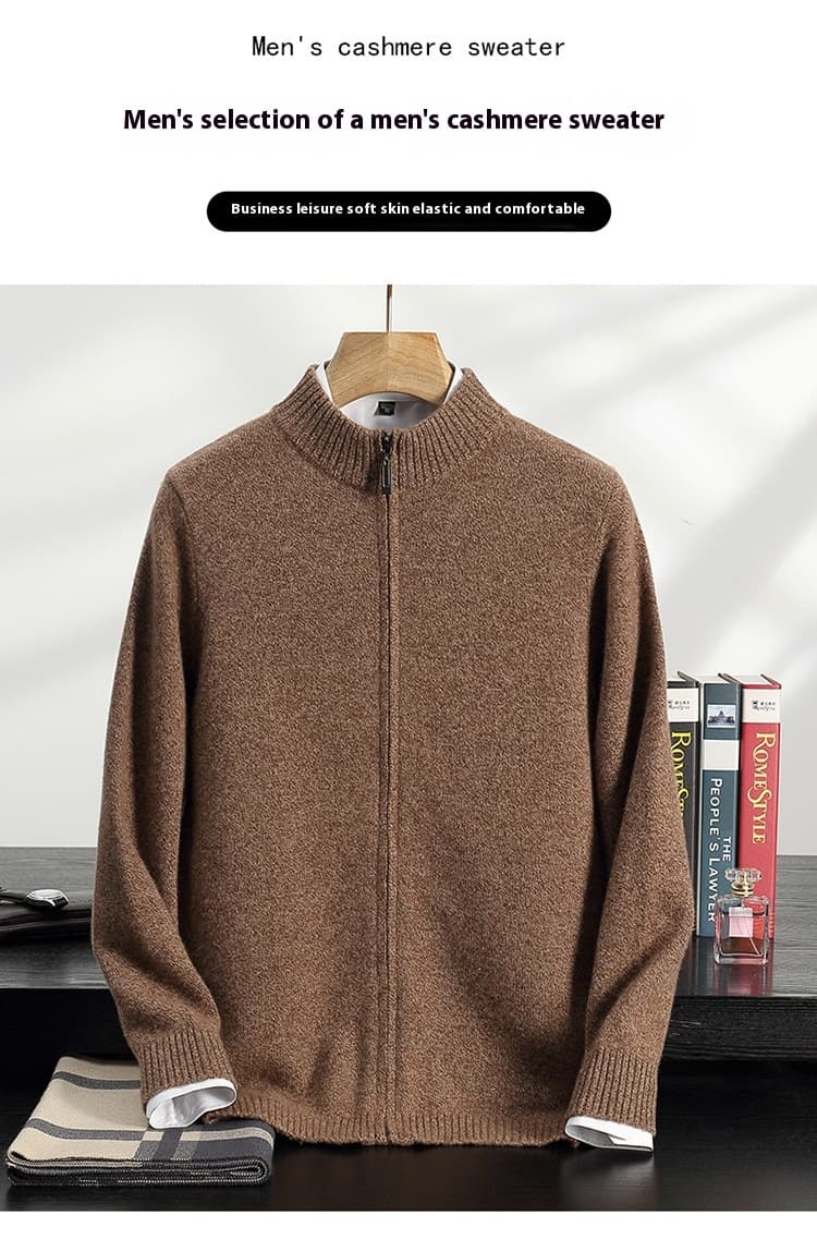 Abrigo de punto con cuello elevado, perfecto para otoño e invierno