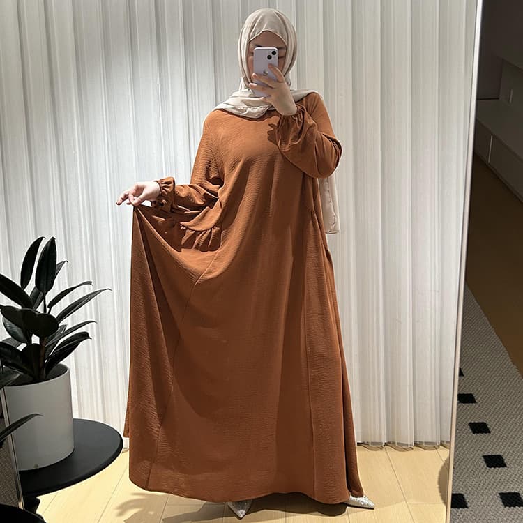 Vestido djellaba de mujer con manga larga y diseño suelto