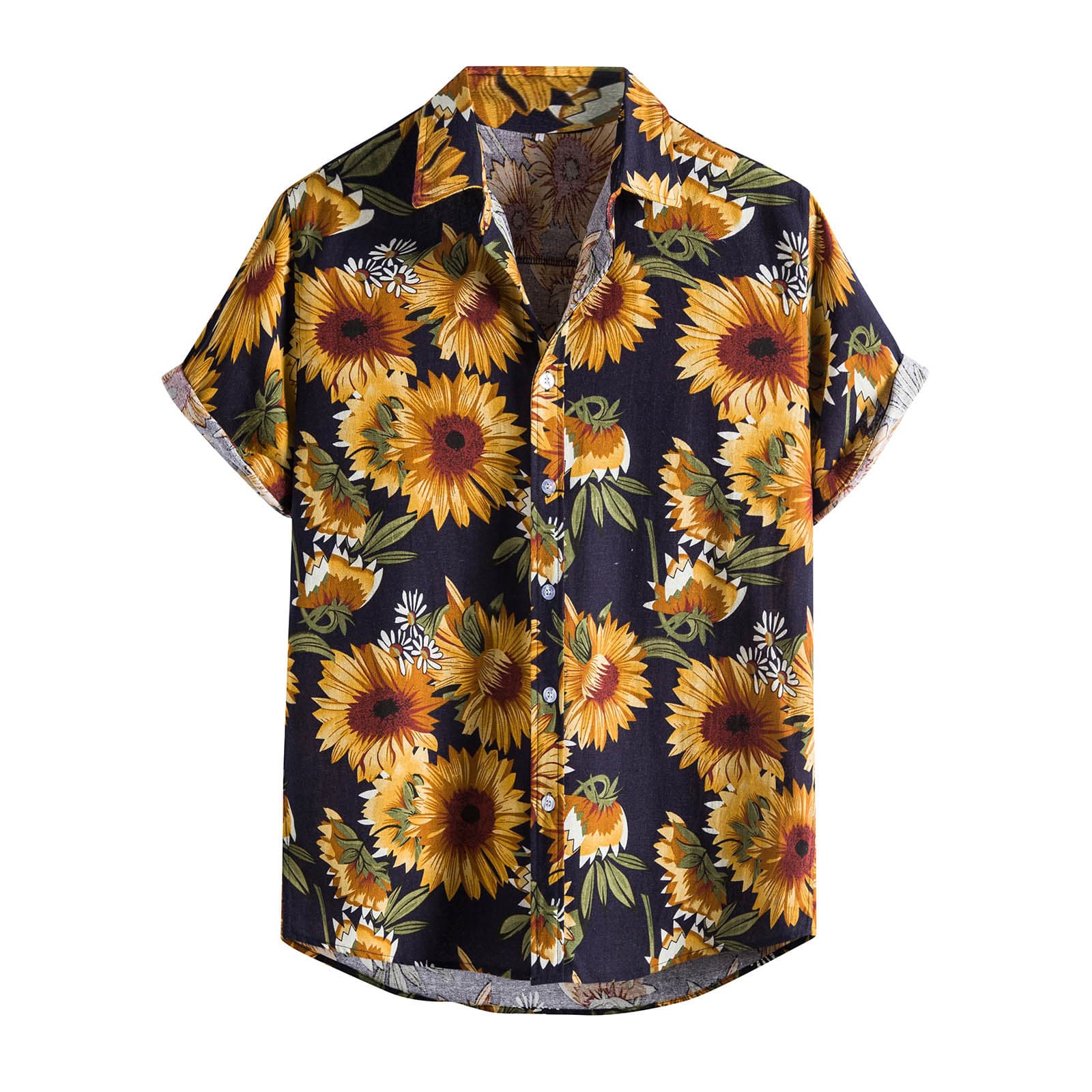 Camisa hawaiana con estampado floral para hombre