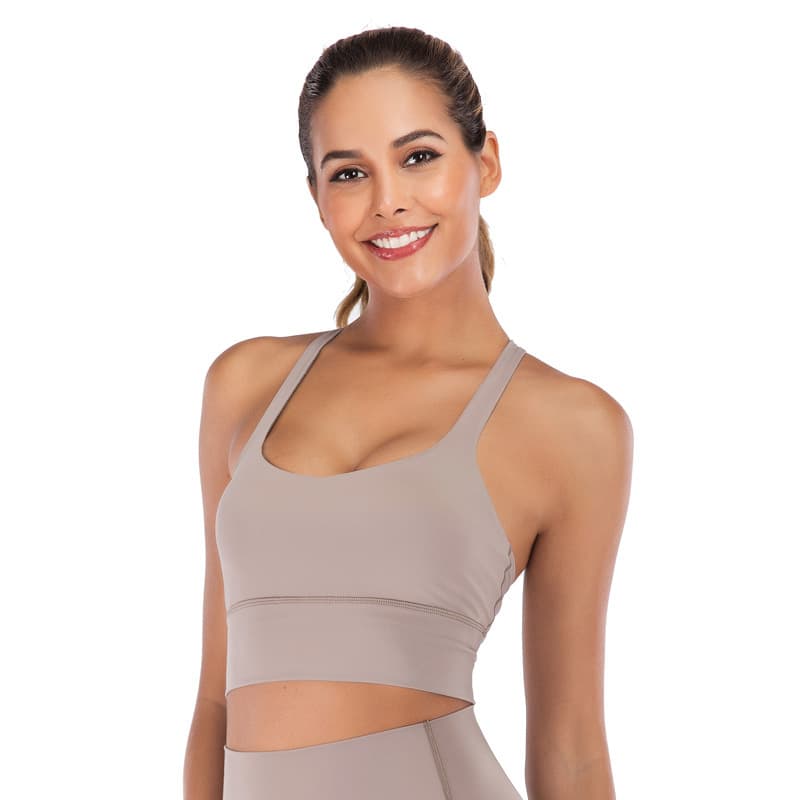 Sujetador deportivo mujer cuello U espalda descubierta