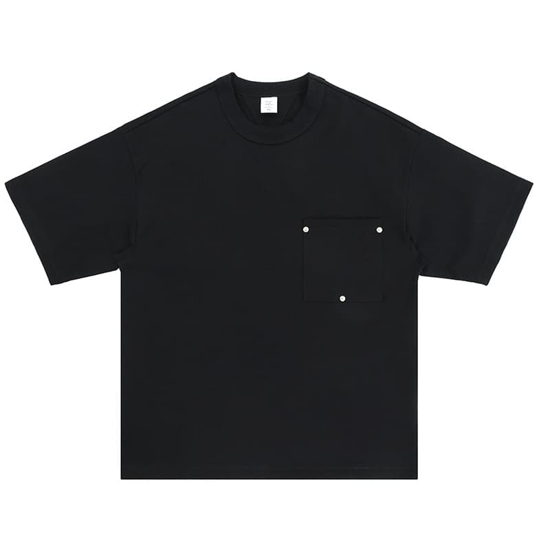 Camiseta de algodón con parche triangular clásico