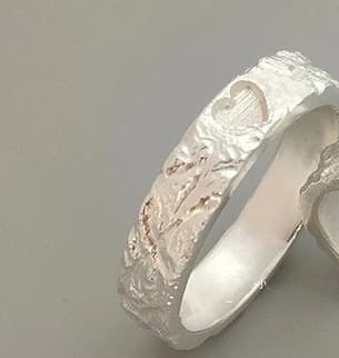 Anillo de pareja ajustable en forma de corazón