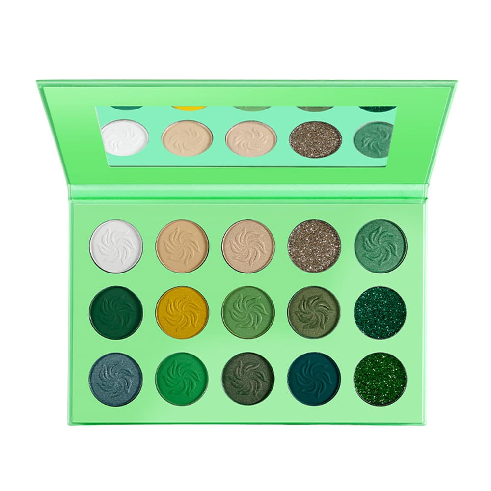 Paleta de 15 sombras mate y perladas tonos tierra