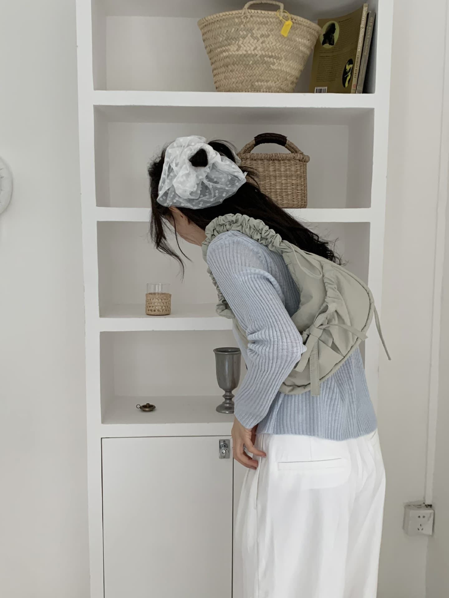 Bolso bandolera de nylon casual para mujer
