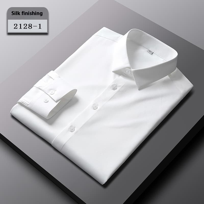 Camisa de hombre manga larga elástica sin planchado