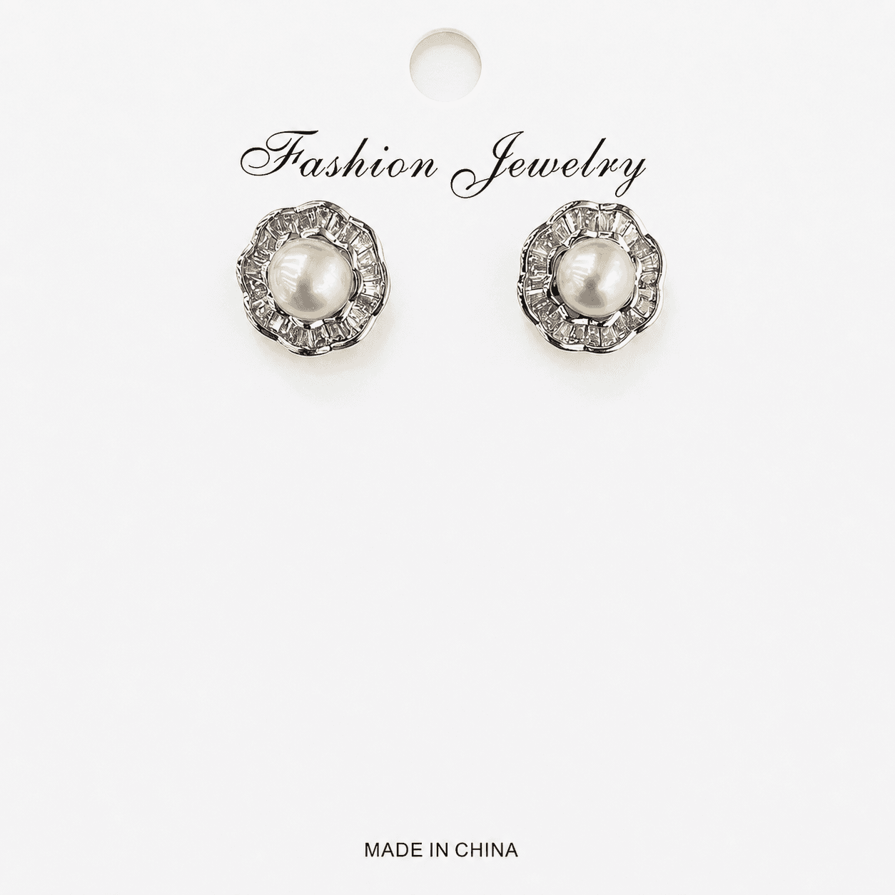 Aretes de perla con flores de circón