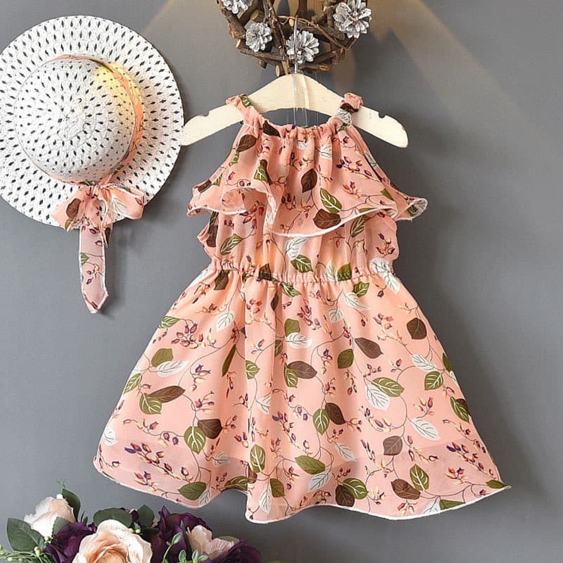 Vestido chiffon bohemio para niña sin mangas