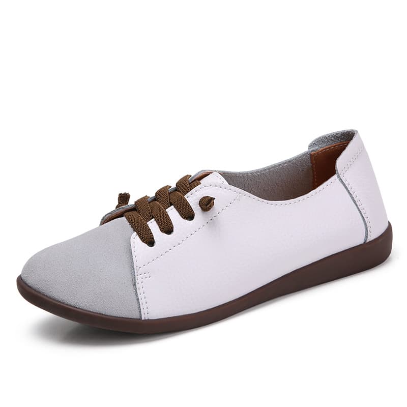 Zapatos blancos para mujer casual cómodos de suela plana