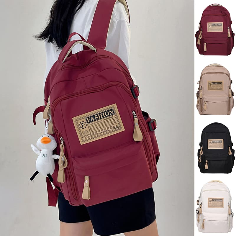 Mochila escolar de varios bolsillos, gran capacidad para viajes