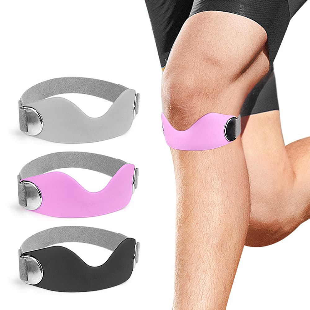 Banda de soporte para tendinitis rotuliana con compresión ajustable