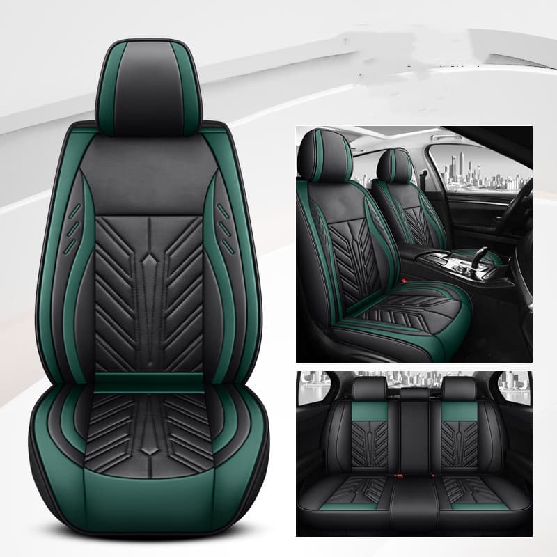 Cojín de asiento de auto cuero resistente con costuras de contraste