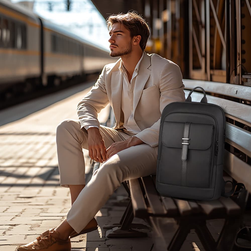 Mochila ligera de tela Oxford con estilo urbano