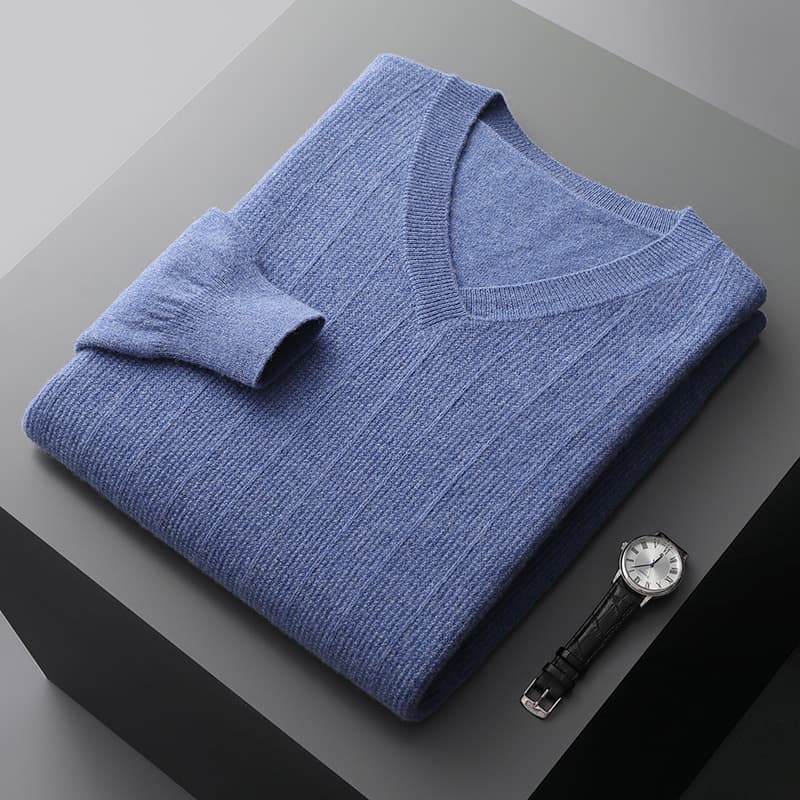 Suéter casual holgado para hombre color sólido