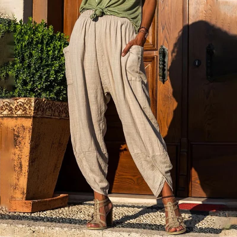 Pantalones bloomers casuales de algodón