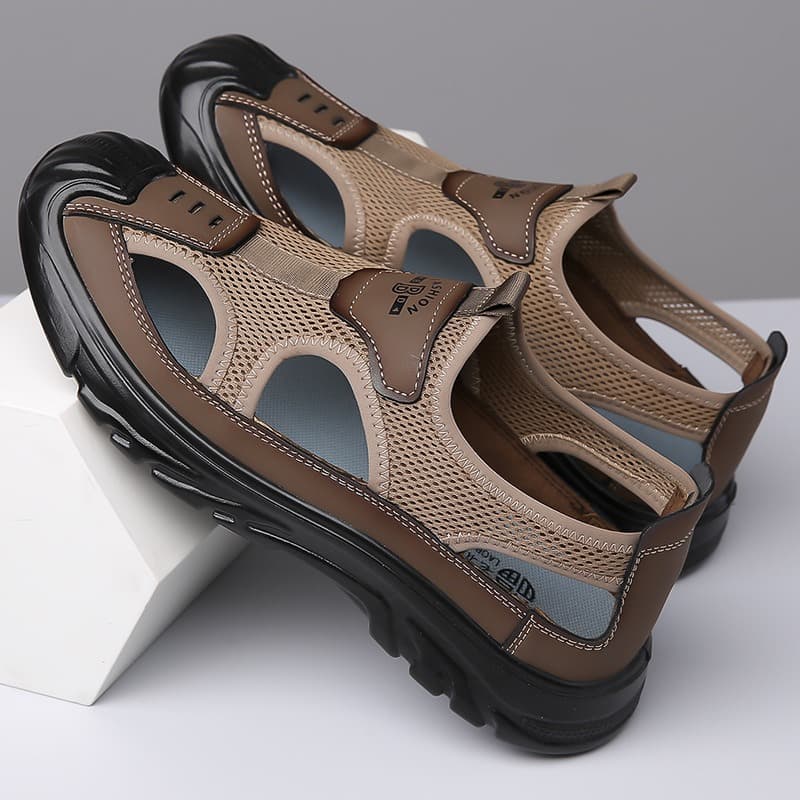 Sandalias de malla transpirables para hombre, ideales para playa y viaje