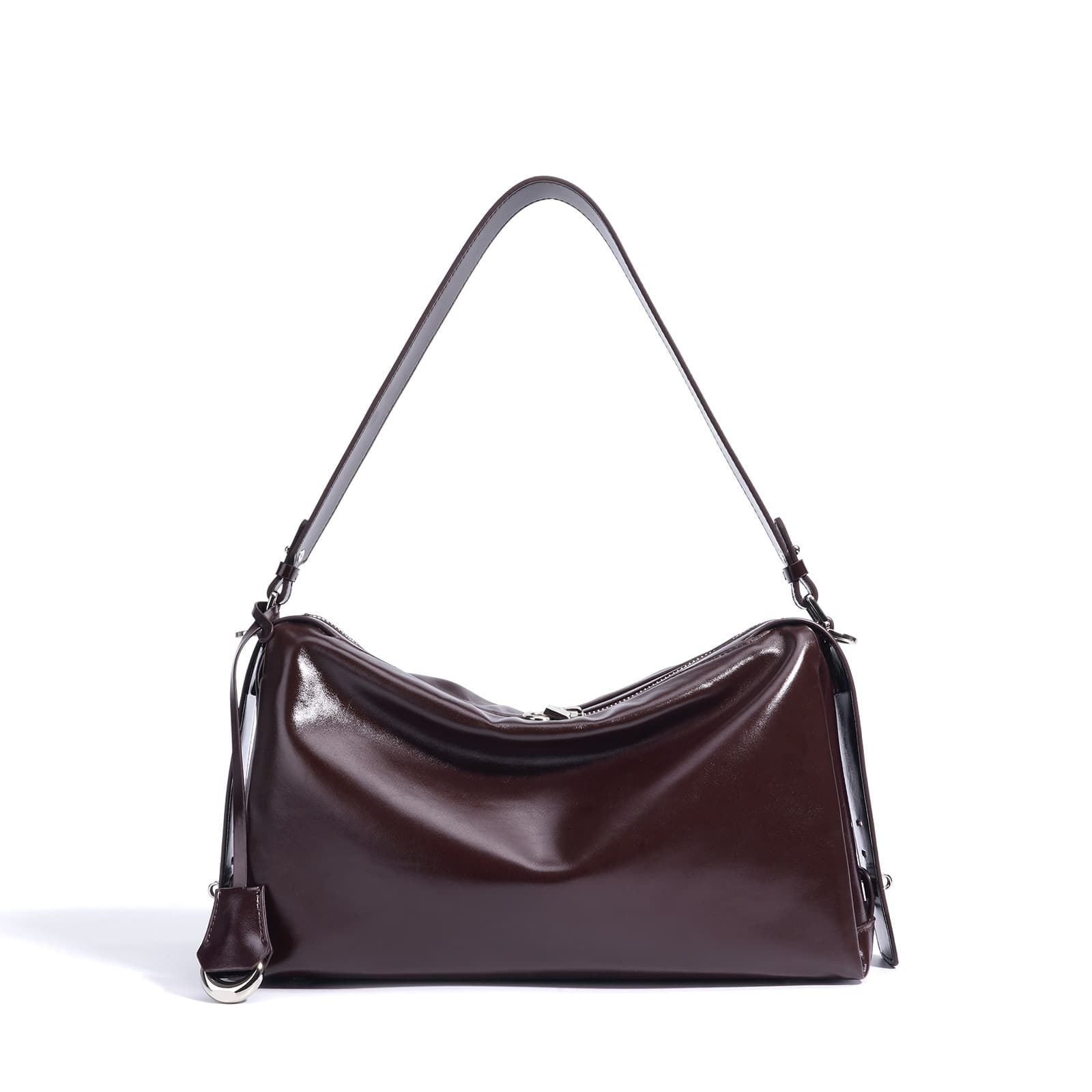 Bolsa cruzada de cuero genuino estilo minimalista
