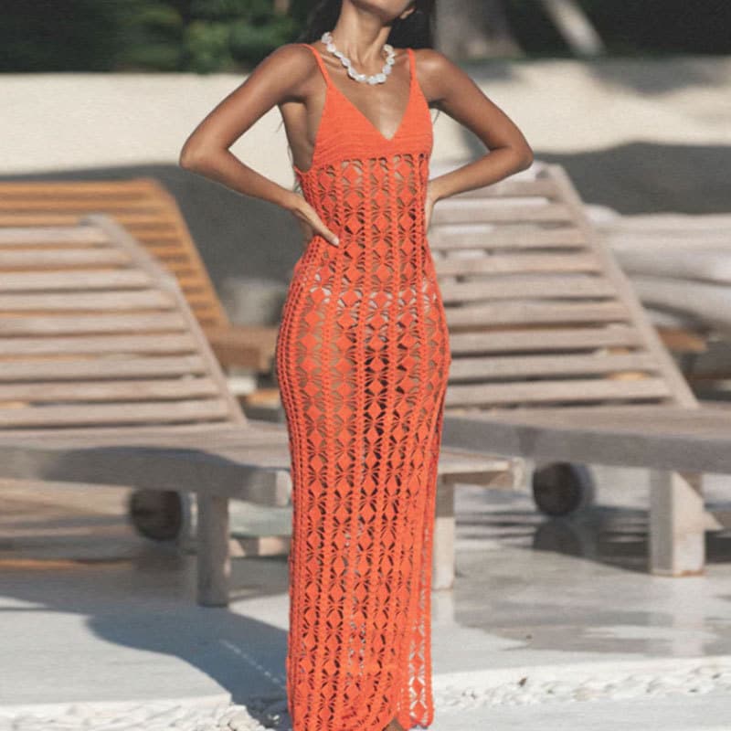 Blusa tipo bikini con detalles calados para mujer