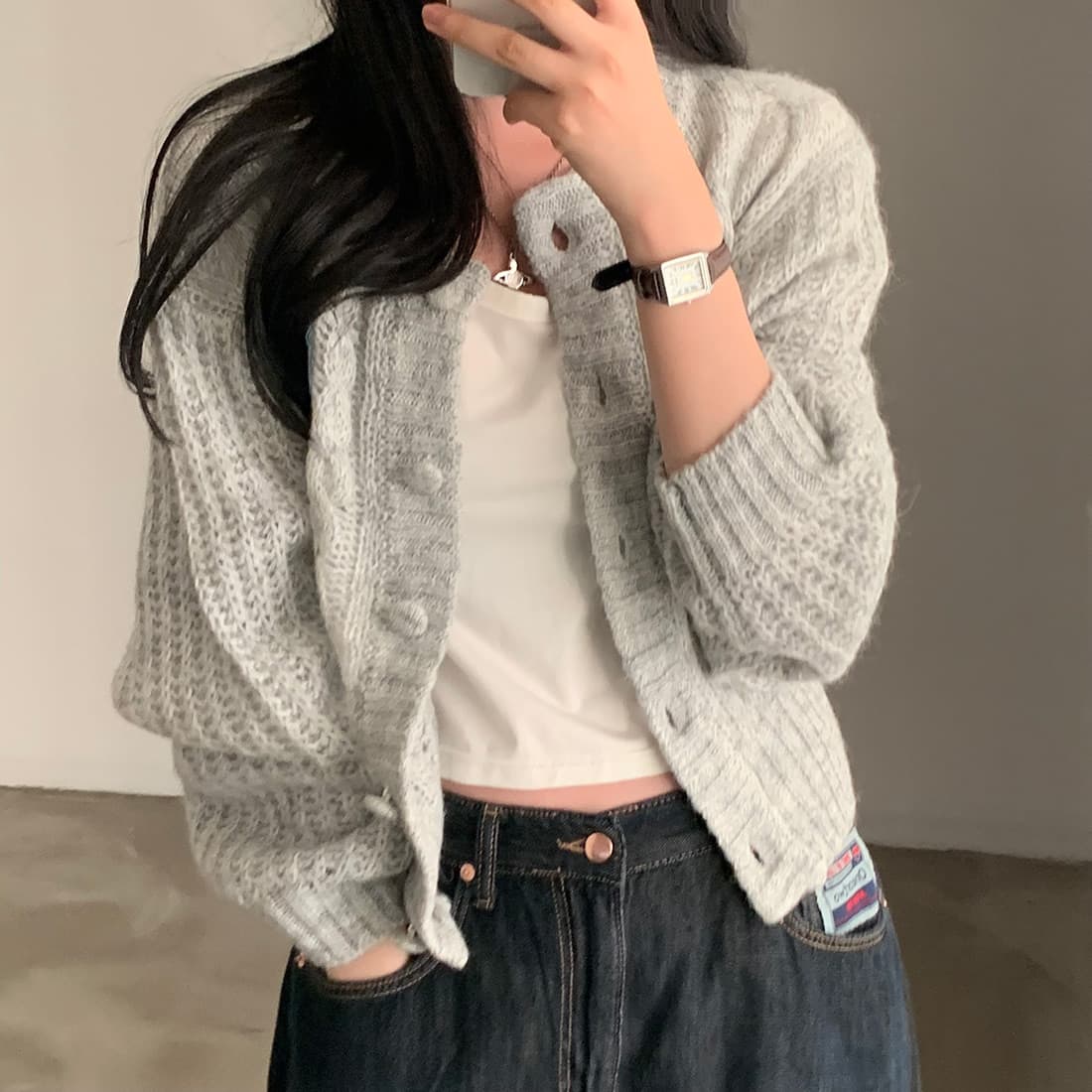 Abrigo suéter retro de estilo perezoso para invierno