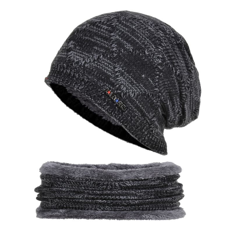 Gorro lana hombre dos piezas protección cabeza orejas