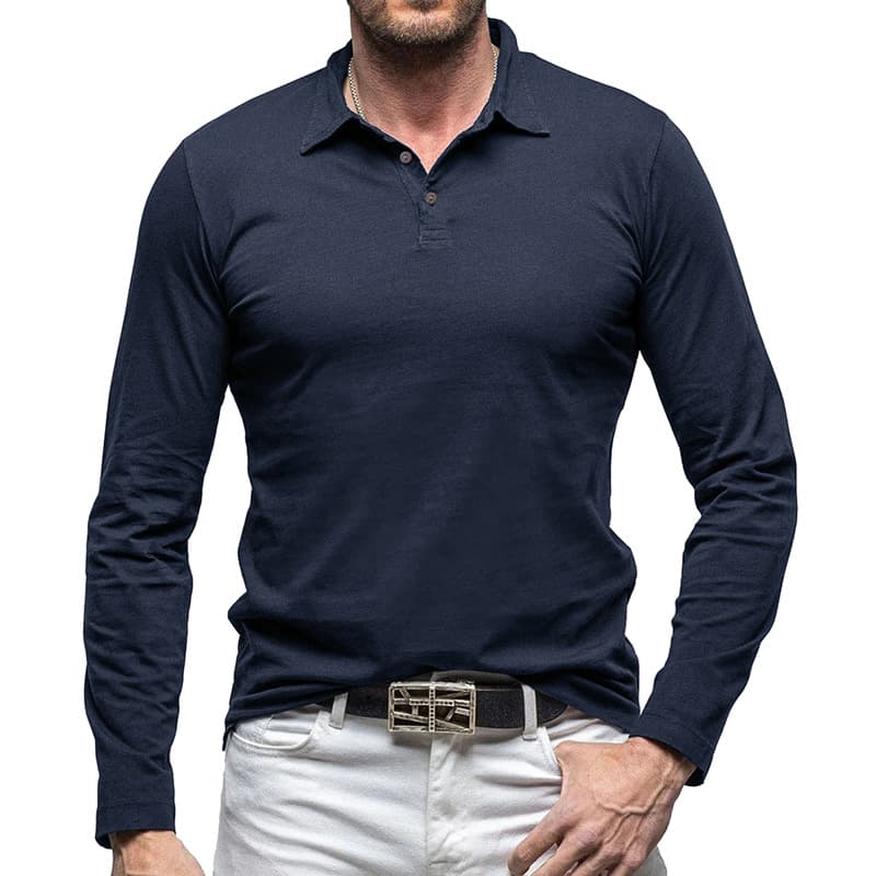 Camiseta para hombre con cuello polo en estilo americano retro