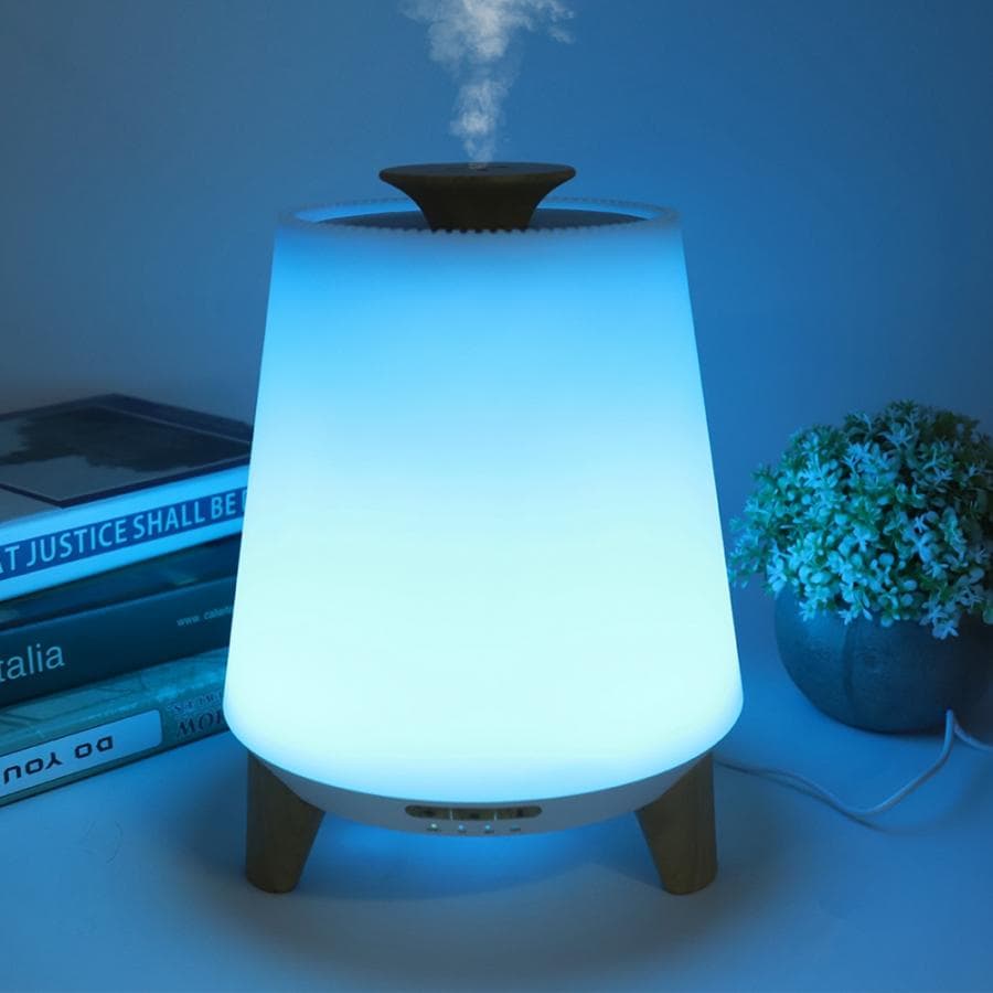 Difusor de aromas con control remoto y diseño veta de madera
