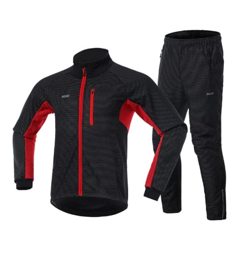 Camiseta de ciclismo forro polar compuesto para otoño e invierno