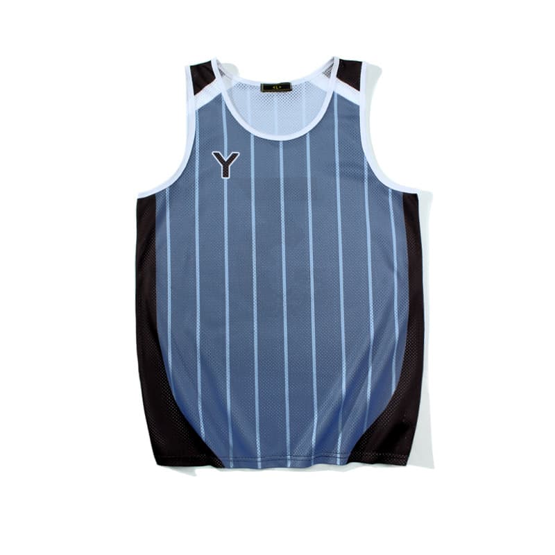 Camiseta deportiva sin manga rayas respirable