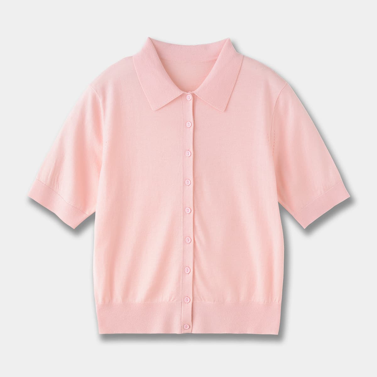 Camiseta de punto slim lana manga tres cuartos