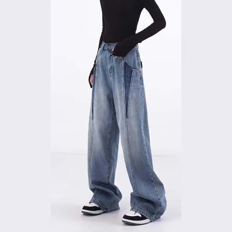 Pantalones rectos para mujer, tendencia japonesa coreana