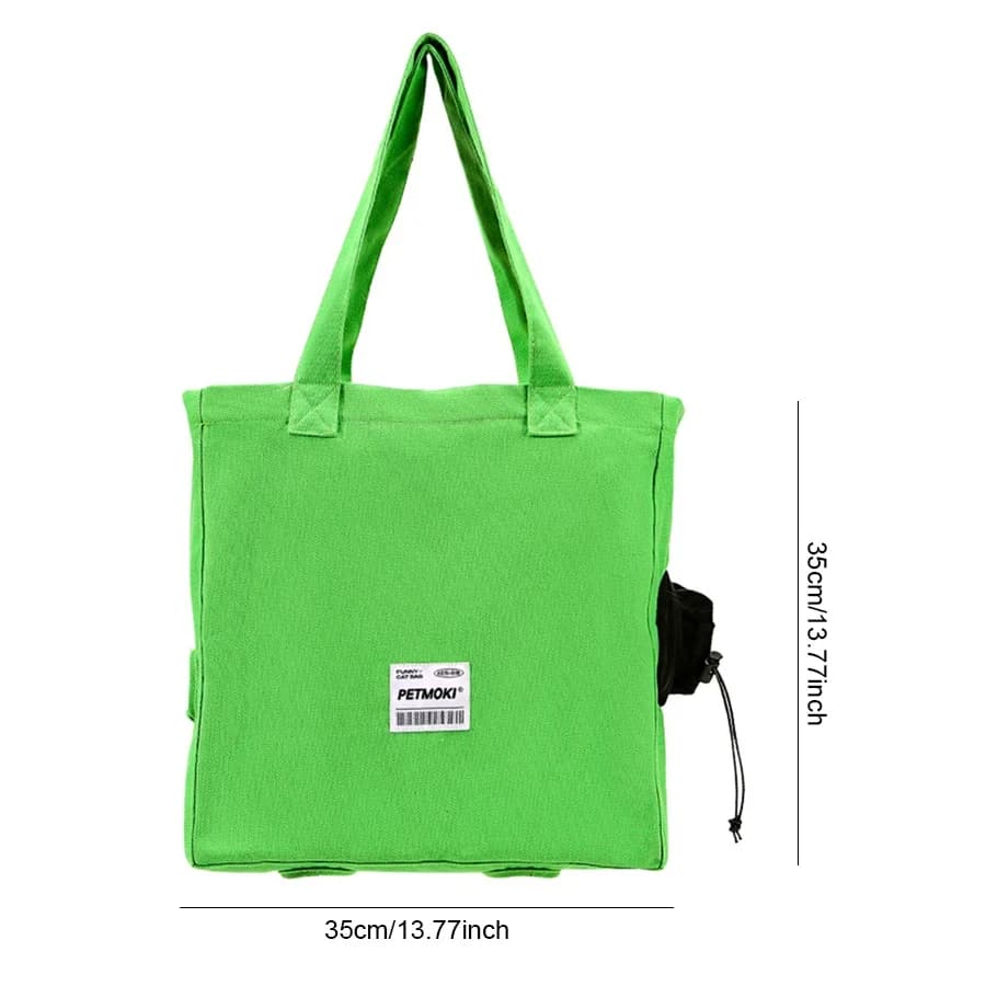Bolsa transportadora de lona para mascotas